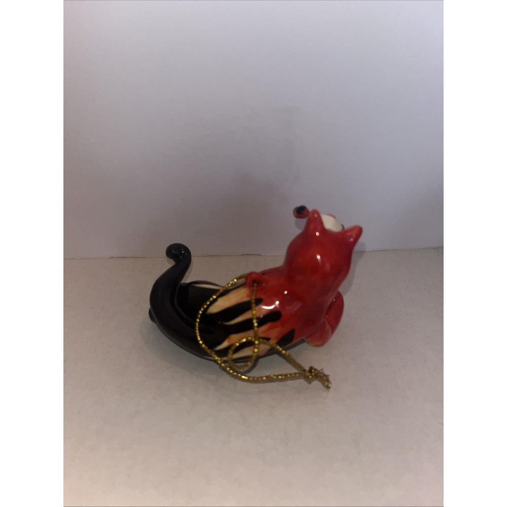 Amy Lacombe Ornament Hot Rod Flames 2002 Red Yellow Black Anna Creations - Picture 4 of 5
